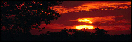 Sunset - Photo: Franz Rabe. Aaron Safaris - the best tour guide in Africa, wildlife destinations such as the Kruger National Park, Mpumalanga, Gods Window, Blyde River Canyon. For adventure, hiking, camping, birding, game viewing, wildlife experiences, photography, and other activities use this tourist facility. Accommodation such as lodges, bungalows, tents, chalets, camps. Visit South Africa's game reserves, national parks, biosphere reserves, bushcamps and cultural villages.